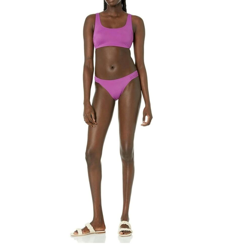 Amazon Essentials Bikini Bottoms Women's Size Medium Side Tab Swimsuit UPF 50+